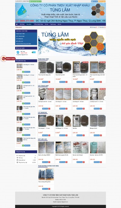 Website Vật liệu lọc nước Tùng Lâm