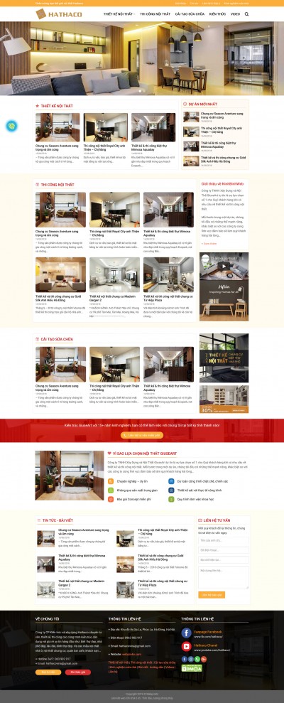 Website thiết kế nội thất HATHACO